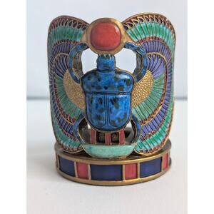 Shudehill Ancient Egyptian Scarab Beetle candle holder 3.5" tall
